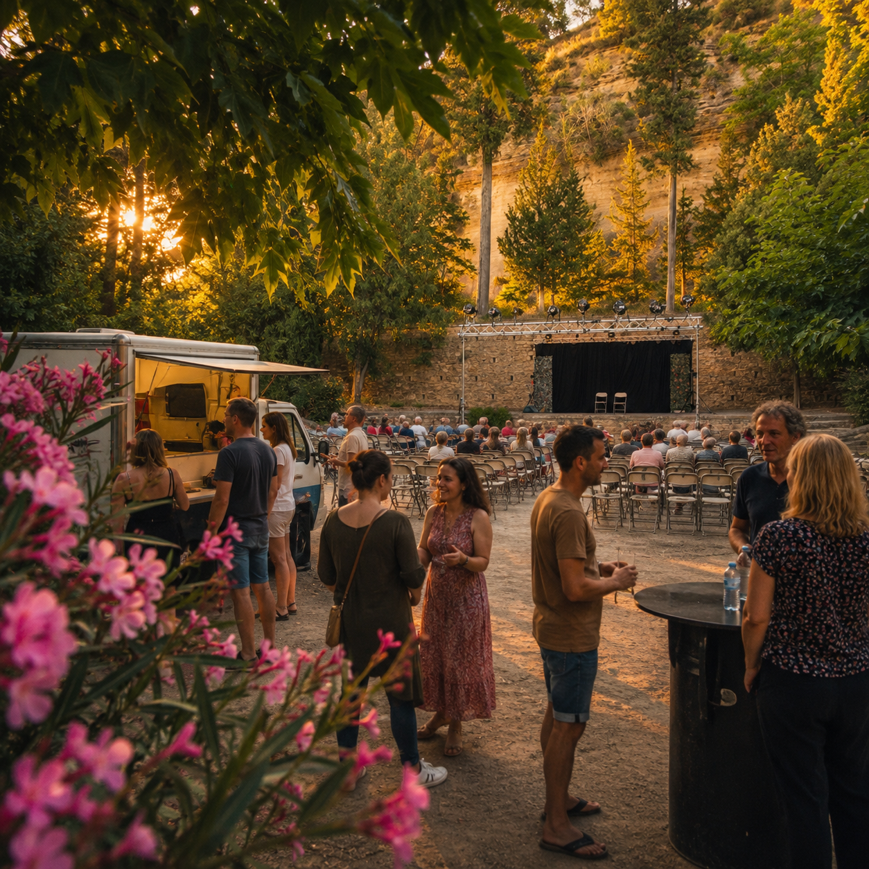 Moment convivial au Festival L’Étang de Rire